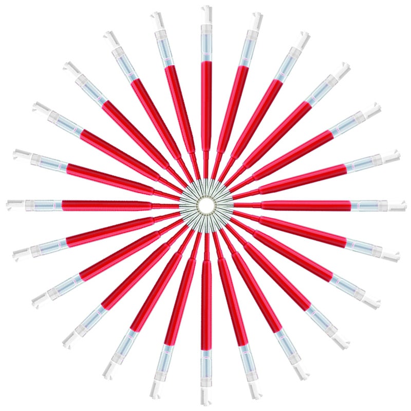 DunBong G2 Gel Ink Pen Refills, for Retractable Gel Pens, 0.5mm Fine Point, Pack of 5 (Red) - Image 5